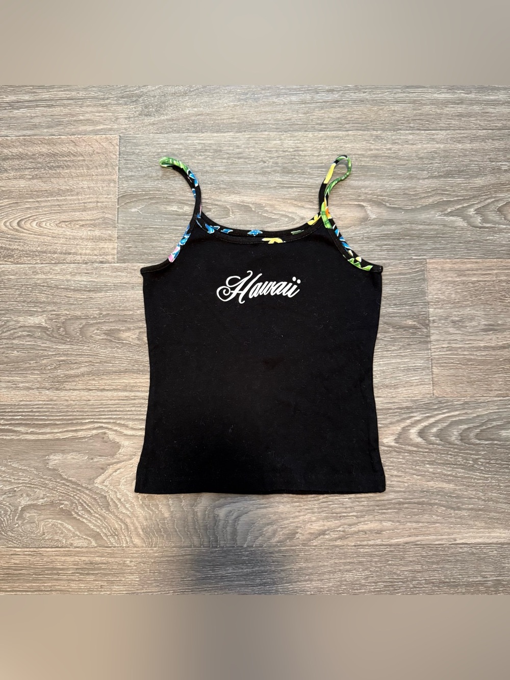 island design collection 100% cotton hawaii graphic split hem tank top